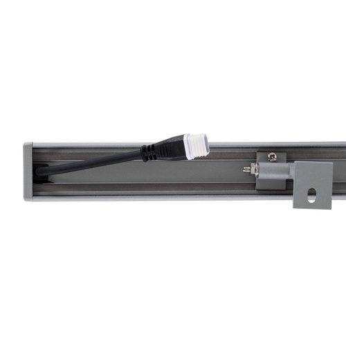 GLOBOSTAR® WASHERFAIA 90186 Μπάρα Φωτισμού Wall Washer με Αντιθαμβωτική Γρίλια LED 24W 2640lm 15° DC 24V Αδιάβροχο IP65 Θερμό Λευκό 2700K Dimmable - Bridgelux SMD Chip - Ασημί - Μ100 x Π4 x Υ5.5cm - 3 Χρόνια Εγγύηση