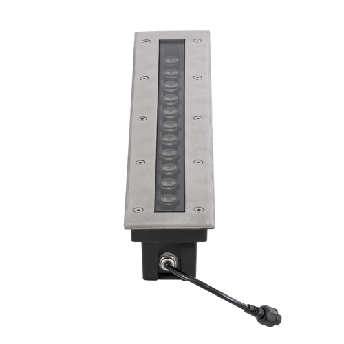 GLOBOSTAR® UNDERGROUND-REMVI 90192 Χωνευτή Μπάρα Φωτισμού Wall Washer LED 12W 1080lm 10° DC 24V Αδιάβροχο IP68 Θερμό Λευκό 2700K Dimmable - Ανοξείδωτο Ατσάλι 304 - Μ50 x Π7.4 x Υ7cm / Μ48.5 x Π7.5cm - 3 Χρόνια Εγγύηση