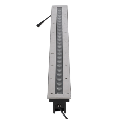 GLOBOSTAR® UNDERGROUND-REMVI 90195 Χωνευτή Μπάρα Φωτισμού Wall Washer LED 24W 2040lm 10° DC 24V Αδιάβροχο IP68 RGBW Dimmable DMX512 - Ανοξείδωτο Ατσάλι 304 - Μ100 x Π9 x Υ7.2cm/ Μ98.2 x Π7.6cm - 3 Χρόνια Εγγύηση