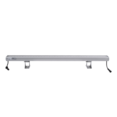 GLOBOSTAR® WASHERGAIA 90216 Μπάρα Φωτισμού Wall Washer LED 144W 12240lm 10° DC 24V Αδιάβροχο IP67 Πολύχρωμο RGBW Dimmable DMX512 - Bridgelux SMD Chip - Γκρι Ανθρακί - Μ100 x Π7.3 x Υ4.3cm - 3 Χρόνια Εγγύηση