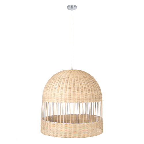 GLOBOSTAR® LUCIA 01726 Boho Κρεμαστό Φωτιστικό Οροφής με Ντουί 1 x E27 AC 220-240V IP20 - Μπεζ - Μ60 x Π60 x Y60cm