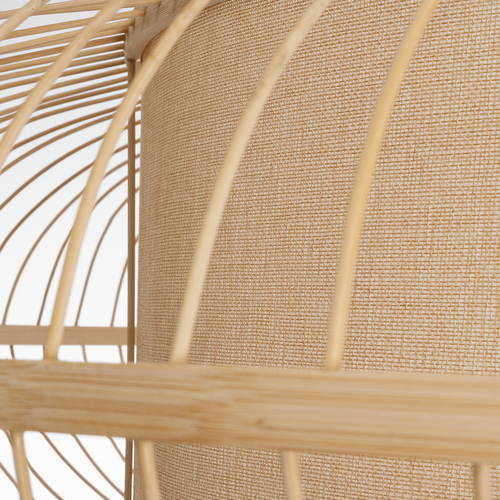 GLOBOSTAR® HIBISCUS 01782 Boho Κρεμαστό Φωτιστικό Οροφής με Ντουί 3 x E27 AC 220-240V IP20 - Μπεζ - Μ120 x Π120 x Y31cm