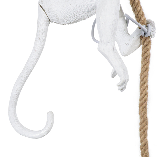 GLOBOSTAR® APES 01802 Μοντέρνο Κρεμαστό Φωτιστικό Οροφής με Ντουί 1 x E27 AC 220-240V IP20 - Λευκό & Μπεζ - Μ26 x Π28 x Υ69cm