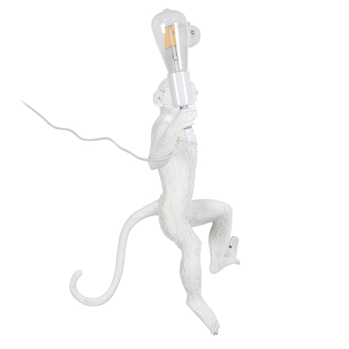 GLOBOSTAR® APES 01805 Μοντέρνο Φωτιστικό Τοίχου - Απλίκα με Ντουί 1 x E27 AC 220-240V IP20 - Λευκό - Μ34 x Π31 x Υ61cm