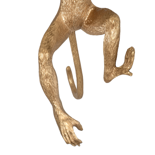 GLOBOSTAR® APES 01806 Μοντέρνο Φωτιστικό Τοίχου - Απλίκα με Ντουί 1 x E27 AC 220-240V IP20 - Χρυσό & Μαύρο - Μ34 x Π31 x Υ61cm