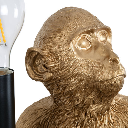 GLOBOSTAR® APES 01809 Μοντέρνο Επιτραπέζιο Φωτιστικό Πορτατίφ με Ντουί 1 x E27 AC 220-240V IP20 - Χρυσό - Μ30 x Π27 x Υ30cm