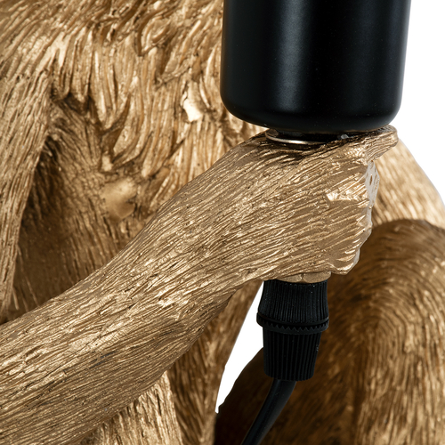 GLOBOSTAR® APES 01809 Μοντέρνο Επιτραπέζιο Φωτιστικό Πορτατίφ με Ντουί 1 x E27 AC 220-240V IP20 - Χρυσό - Μ30 x Π27 x Υ30cm