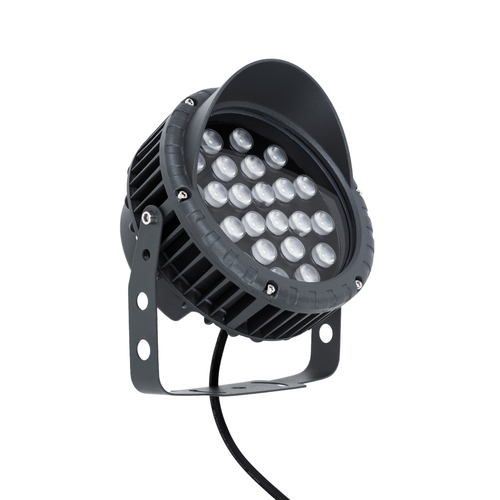 GLOBOSTAR® TREEVINA 90359 Φωτιστικό Σποτ με Αντιθαμβωτική Γρίλια για Φυτά - Δέντρα με Βάση Κήπου / Καρφωτό LED 24W 2040lm 10° DC 24V Αδιάβροχο IP65 Ultra Θερμό Λευκό 2200K Dimmable - Bridgelux SMD Chip - Γκρι Ανθρακί - Μ21.5 x Π18.3 x Υ14cm - 3 Χρόνια Εγγύηση