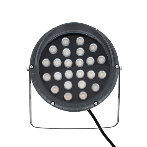 GLOBOSTAR® TREEVINA 90359 Φωτιστικό Σποτ με Αντιθαμβωτική Γρίλια για Φυτά - Δέντρα με Βάση Κήπου / Καρφωτό LED 24W 2040lm 10° DC 24V Αδιάβροχο IP65 Ultra Θερμό Λευκό 2200K Dimmable - Bridgelux SMD Chip - Γκρι Ανθρακί - Μ21.5 x Π18.3 x Υ14cm - 3 Χρόνια Εγγύηση