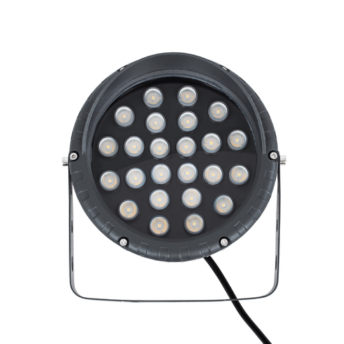 GLOBOSTAR® TREEVINA 90360 Φωτιστικό Σποτ με Αντιθαμβωτική Γρίλια για Φυτά - Δέντρα με Βάση Κήπου / Καρφωτό LED 24W 2640lm 10° DC 24V Αδιάβροχο IP65 Θερμό Λευκό 2700K Dimmable - Bridgelux SMD Chip - Γκρι Ανθρακί - Μ21.5 x Π18.3 x Υ14cm - 3 Χρόνια Εγγύηση