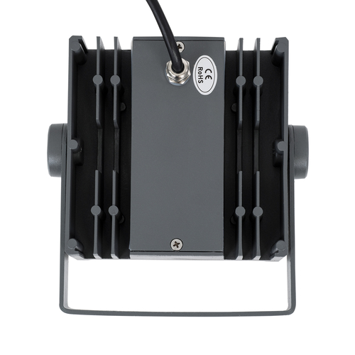 GLOBOSTAR® FLOODTINY 90367 Προβολέας Σποτ Wall Washer LED 27W 2835lm 3° DC 24V Αδιάβροχο IP65 Ultra Θερμό Λευκό 2200K Dimmable - Bridgelux SMD Chip - Γκρι Ανθρακί - Μ13.8 x Π16.4 x Υ7cm - 3 Χρόνια Εγγύηση