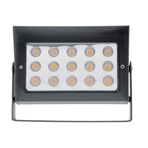 GLOBOSTAR® FLOODKAMY 90371 Προβολέας Σποτ Wall Washer με Αντιθαμβωτική Γρίλια LED 30W 3150lm 5° DC 24V Αδιάβροχο IP65 Ultra Θερμό Λευκό 2200K Dimmable - Bridgelux SMD Chip - Γκρι Ανθρακί - Μ19.5 x Π10.7 x Υ9.5cm - 3 Χρόνια Εγγύηση