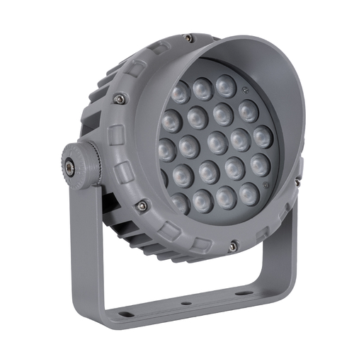 GLOBOSTAR® FLOODMENA 90336 Προβολέας Σποτ Wall Washer με Αντιθαμβωτική Γρίλια LED 24W 2040lm 30° AC 220-240V Αδιάβροχο IP67 Ultra Θερμό Λευκό 2200K - Bridgelux SMD Chip - Γκρι Ανθρακί - Μ19.5 x Π16 x Υ21cm - 3 Χρόνια Εγγύηση