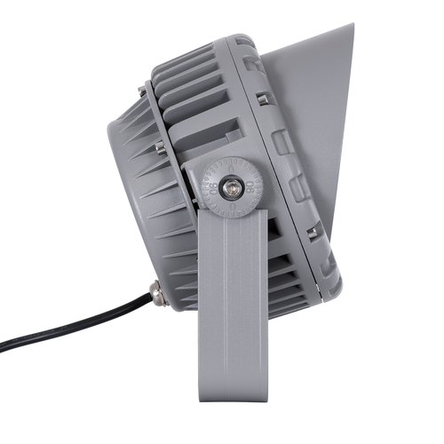 GLOBOSTAR® FLOODMENA 90336 Προβολέας Σποτ Wall Washer με Αντιθαμβωτική Γρίλια LED 24W 2040lm 30° AC 220-240V Αδιάβροχο IP67 Ultra Θερμό Λευκό 2200K - Bridgelux SMD Chip - Γκρι Ανθρακί - Μ19.5 x Π16 x Υ21cm - 3 Χρόνια Εγγύηση