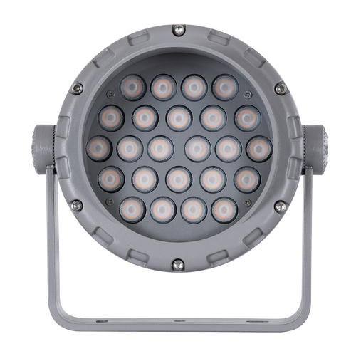 GLOBOSTAR® FLOODMENA 90336 Προβολέας Σποτ Wall Washer με Αντιθαμβωτική Γρίλια LED 24W 2040lm 30° AC 220-240V Αδιάβροχο IP67 Ultra Θερμό Λευκό 2200K - Bridgelux SMD Chip - Γκρι Ανθρακί - Μ19.5 x Π16 x Υ21cm - 3 Χρόνια Εγγύηση