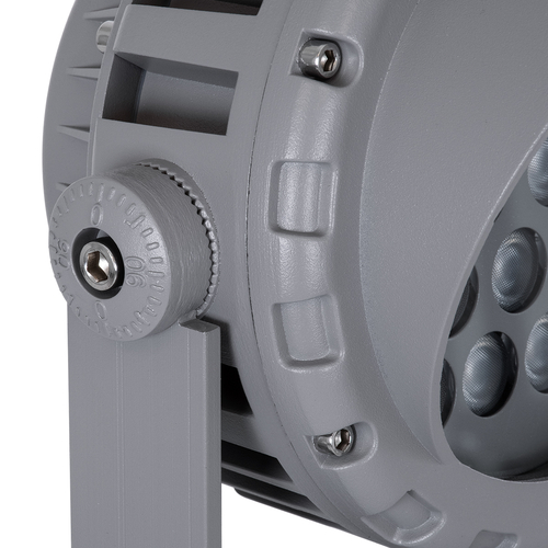 GLOBOSTAR® FLOODMENA 90338 Προβολέας Σποτ Wall Washer με Αντιθαμβωτική Γρίλια LED 48W 4080lm 30° AC 220-240V Αδιάβροχο IP67 Ultra Θερμό Λευκό 2200K - Bridgelux SMD Chip - Γκρι Ανθρακί - Μ26 x Π20 x Υ28.5cm - 3 Χρόνια Εγγύηση