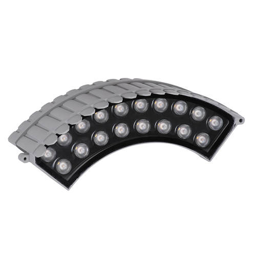 GLOBOSTAR® TREEJINA 90690 Κυρτή Μπάρα Φωτισμού Wall Washer για Φυτά - Δέντρα LED 18W 1620lm 10° DC 24V Αδιάβροχο IP67 Θερμό Λευκό 2700K Dimmable - Bridgelux SMD Chip - Γκρι Ανθρακί - Μ29 x Π11 x Υ10.5cm - 3 Χρόνια Εγγύηση