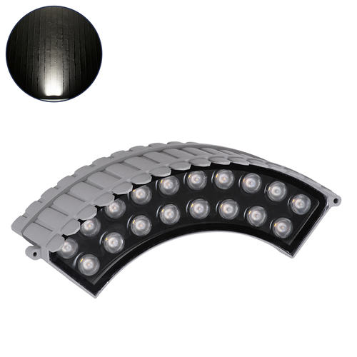 GLOBOSTAR® TREEJINA 90691 Κυρτή Μπάρα Φωτισμού Wall Washer για Φυτά - Δέντρα LED 18W 1710lm 10° DC 24V Αδιάβροχο IP67 Φυσικό Λευκό 4500K Dimmable - Bridgelux SMD Chip - Γκρι Ανθρακί - Μ29 x Π11 x Υ10.5cm - 3 Χρόνια Εγγύηση