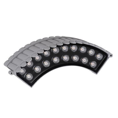 GLOBOSTAR® TREEJINA 90691 Κυρτή Μπάρα Φωτισμού Wall Washer για Φυτά - Δέντρα LED 18W 1710lm 10° DC 24V Αδιάβροχο IP67 Φυσικό Λευκό 4500K Dimmable - Bridgelux SMD Chip - Γκρι Ανθρακί - Μ29 x Π11 x Υ10.5cm - 3 Χρόνια Εγγύηση