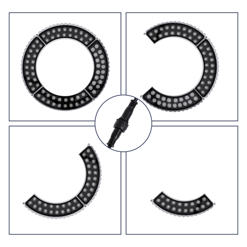 GLOBOSTAR® TREEJINA 90692 Κυρτή Μπάρα Φωτισμού Wall Washer για Φυτά - Δέντρα LED 18W 1530lm 10° DC 24V Αδιάβροχο IP67 Πολύχρωμο RGBW Dimmable DMX512 - Bridgelux SMD Chip - Γκρι Ανθρακί - Μ29 x Π11 x Υ10.5cm - 3 Χρόνια Εγγύηση