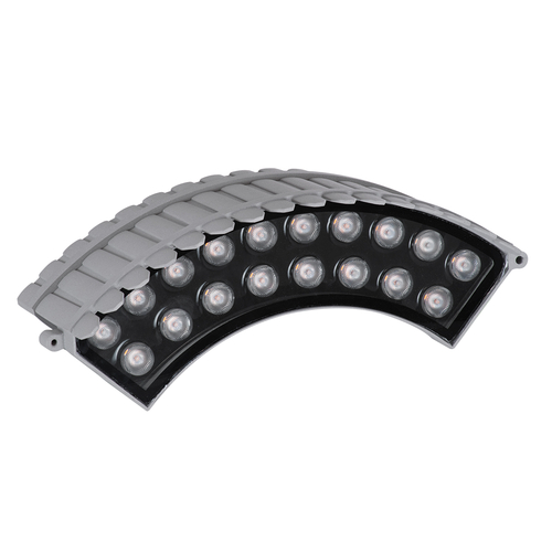 GLOBOSTAR® TREEJINA 90697 Κυρτή Μπάρα Φωτισμού Wall Washer για Φυτά - Δέντρα LED 18W 1530lm 10° DC 24V Αδιάβροχο IP67 Ultra Θερμό Λευκό 2200K Dimmable - Bridgelux SMD Chip - Γκρι Ανθρακί - Μ29 x Π11 x Υ10.5cm - 3 Χρόνια Εγγύηση