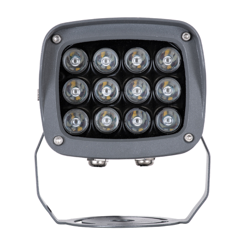 GLOBOSTAR® FLOODXENA 90699 Προβολέας Σποτ Wall Washer με Αντιθαμβωτική Γρίλια LED 24W 2040lm 10° DC 24V Αδιάβροχο IP65 Πολύχρωμο RGBW Dimmable DMX512 - Bridgelux SMD Chip - Γκρι Ανθρακί - Μ13 x Π11 x Υ15cm - 3 Χρόνια Εγγύηση