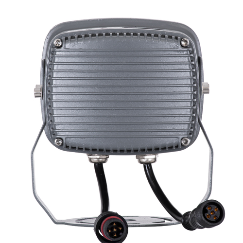 GLOBOSTAR® FLOODXENA 90699 Προβολέας Σποτ Wall Washer με Αντιθαμβωτική Γρίλια LED 24W 2040lm 10° DC 24V Αδιάβροχο IP65 Πολύχρωμο RGBW Dimmable DMX512 - Bridgelux SMD Chip - Γκρι Ανθρακί - Μ13 x Π11 x Υ15cm - 3 Χρόνια Εγγύηση