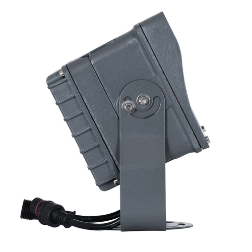 GLOBOSTAR® FLOODXENA 90700 Προβολέας Σποτ Wall Washer με Αντιθαμβωτική Γρίλια LED 48W 4080lm 10° DC 24V Αδιάβροχο IP65 Πολύχρωμο RGBW Dimmable DMX512 - Bridgelux SMD Chip - Γκρι Ανθρακί - Μ17.5 x Π12.5 x Υ18cm - 3 Χρόνια Εγγύηση