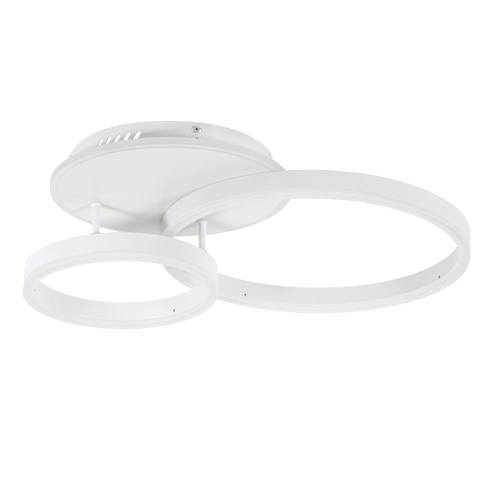 GLOBOSTAR® VENOM 61121 Μοντέρνο Φωτιστικό Οροφής LED 67W 8107lm 360° AC 220-240V IP20 Ρυθμιζόμενο Λευκό CCT με Χειριστήριο από 2700K έως 6000K Dimmable - Lumileds SMD Chip - Λευκό Ματ - Μ60 x Π40 x Υ12.5cm - 3 Χρόνια Εγγύηση