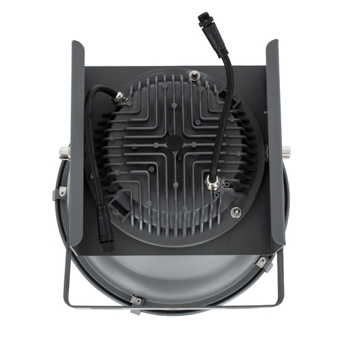 GloboStar® FLOOD-AION 90227 Προβολέας Wall Washer Special Water Effect - Ειδικού Εφέ Νερού LED 40W 2400lm 15° DC 24V Αδιάβροχο IP65 L35.5 x W31.5 x H16.5cm RGBW DMX512 - Γκρι Ανθρακί - 3 Years Warranty