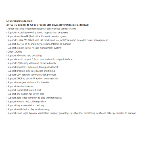 GloboStar® PROCULCO ZH-C2 90238 Professional LED Video Processor - Επαγγελματικός Επεξεργαστής Βίντεο για Ψηφιακές Οθόνες LED Video Wall - 1.3 Million Points - Loading Area W4096 x H2160 - WiFi - Android 5.1 - AC 220-240V - IP20 Μ31.5 x Π16 x Υ5.5cm