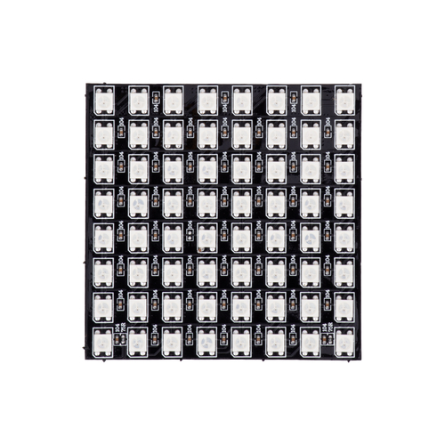 GloboStar® 90607 Digital Pixel Addressable Plate - Ψηφιακή Πλακέτα LED SMD 5050 15.3W/m 64LED/unit 64PIXEL/unit SPI/TTL Protocol IC WS2812/SK6812 1224lm/unit 120° DC 5V IP20 RGB - Μαύρο Σώμα - Μ80 x Π80 x Υ2mm - 5 Χρόνια Εγγύηση