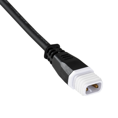 GLOBOSTAR® WWCONNECTOR 90703 2 Pin Σύνδεσμος Τροφοδοσίας για Wall Washers & Προβολείς με Είσοδο 2 x 0.5mm2 & Έξοδο 1 x Αρσενικό Βύσμα Αδιάβροχο IP65 - Μαύρο - Μ11 x Π2 x Υ1.2cm