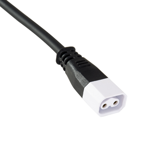 GLOBOSTAR® WWCONNECTOR 90704 2 Pin Σύνδεσμος Τροφοδοσίας για Wall Washers & Προβολείς με Είσοδο 2 x 0.5mm2 & Έξοδο 1 x Θηλυκό Βύσμα Αδιάβροχο IP65 - Μαύρο - Μ11 x Π2 x Υ1.2cm