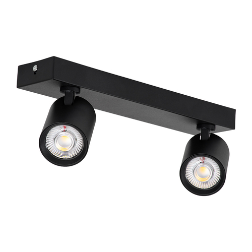 GLOBOSTAR® LEONARDO 60346 Μοντέρνο Φωτιστικό Οροφής LED 20W 2400lm 60° AC 220-240V IP20 Φυσικό Λευκό 4500K - Bridgelux COB - Μαύρο - Μ32 x Π7 x Υ11.8cm - 5 Χρόνια Εγγύηση