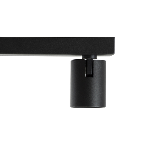 GLOBOSTAR® LEONARDO 60348 Μοντέρνο Φωτιστικό Οροφής LED 30W 3600lm 60° AC 220-240V IP20 Φυσικό Λευκό 4500K - Bridgelux COB - Μαύρο - Μ52 x Π7 x Υ11.8cm - 5 Χρόνια Εγγύηση