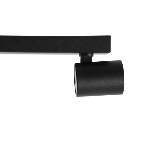 GLOBOSTAR® LEONARDO 60348 Μοντέρνο Φωτιστικό Οροφής LED 30W 3600lm 60° AC 220-240V IP20 Φυσικό Λευκό 4500K - Bridgelux COB - Μαύρο - Μ52 x Π7 x Υ11.8cm - 5 Χρόνια Εγγύηση