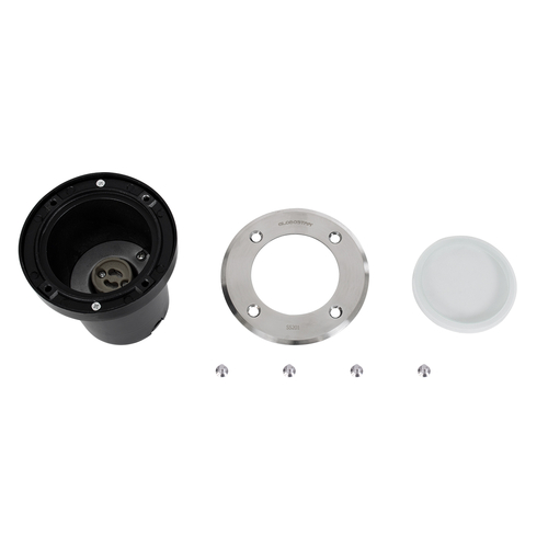 GLOBOSTAR® GIGO 60361 Χωνευτό Φωτιστικό Δαπέδου Σποτ για Λάμπα MR16 με Ντουί 1 x GU10 AC 220-240V Αδιάβροχο IP68 IK09 - Ανοξείδωτο Ατσάλι SS201 - Μ11 x Π11 x Υ11.5cm / Q10.4cm
