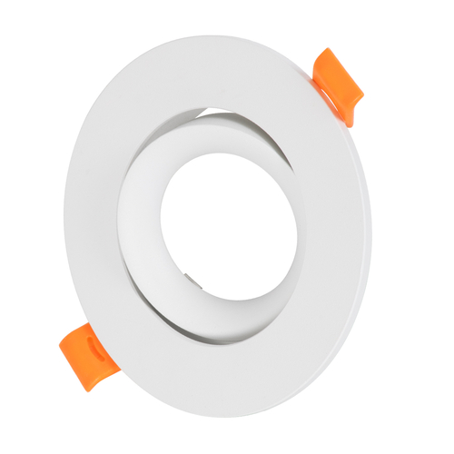 GLOBOSTAR® OMEGA 60634 Χωνευτή Κινούμενη Βάση για Σποτ MR16 με Ντουί GU10/GU5.3 IP20 - Λευκό - Μ10.5 x Π10.5 x Υ2.2cm / Q7.1cm