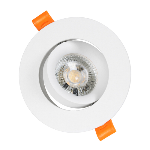 GLOBOSTAR® OMEGA 60634 Χωνευτή Κινούμενη Βάση για Σποτ MR16 με Ντουί GU10/GU5.3 IP20 - Λευκό - Μ10.5 x Π10.5 x Υ2.2cm / Q7.1cm