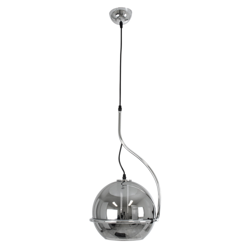 GLOBOSTAR® GLASSO 60928 Μοντέρνο Κρεμαστό Φωτιστικό Οροφής με Ντουί 1 x E27 AC 220-240V IP20 - Ασημί - Μ27 x Π27 x Υ52cm