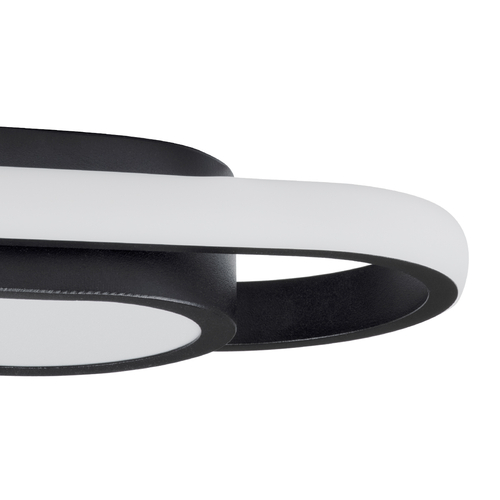 GLOBOSTAR® IGOR 61216 Μοντέρνο Φωτιστικό Οροφής LED 24W 2880lm 210° AC 220-240V IP20 Ρυθμιζόμενο Λευκό CCT με On/Off 2700K/4500K/6000K - Lumileds SMD Chip - Μαύρο Ματ - Μ41 x Π13 x Υ4.5cm - 3 Χρόνια Εγγύηση