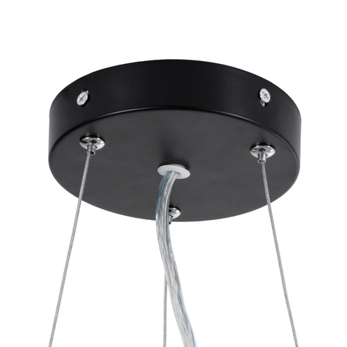 GLOBOSTAR® ANATOLIA 61267 Μοντέρνο Κρεμαστό Φωτιστικό Οροφής LED 60W 6900lm 120° AC 220-240V IP20 Ρυθμιζόμενο Λευκό CCT με Χειριστήριο από 2700K έως 6000K Dimmable - Lumileds SMD Chip - Μαύρο Ματ - Μ43 x Π43 x Υ11cm - 3 Χρόνια Εγγύηση