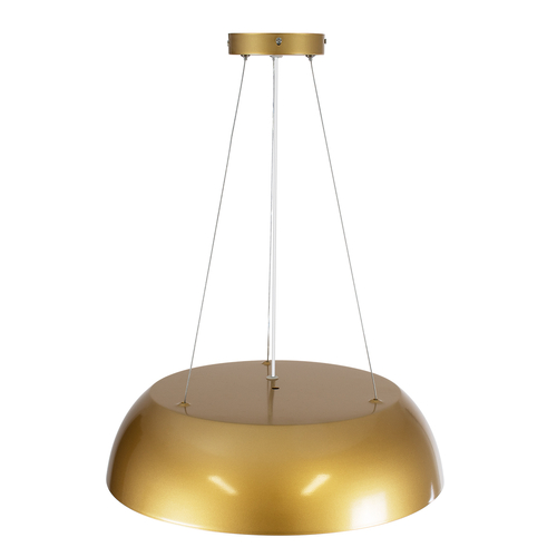 GLOBOSTAR® ANATOLIA 61268 Μοντέρνο Κρεμαστό Φωτιστικό Οροφής LED 60W 6900lm 120° AC 220-240V IP20 Ρυθμιζόμενο Λευκό CCT με Χειριστήριο από 2700K έως 6000K Dimmable - Lumileds SMD Chip - Χρυσό - Μ43 x Π43 x Υ11cm - 3 Χρόνια Εγγύηση