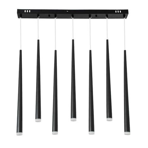 GLOBOSTAR® TEARS 61311 Μοντέρνο Κρεμαστό Φωτιστικό Οροφής LED 21W 2310lm 180° AC 220-240V IP20 Ρυθμιζόμενο Λευκό CCT με Χειριστήριο από 2700K έως 6000K Dimmable - Lumileds SMD Chip - Μαύρο Ματ - Μ70 x Π3.2 x Υ60cm - 3 Χρόνια Εγγύηση