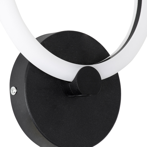 GLOBOSTAR® MATILDA 61339 Μοντέρνο Φωτιστικό Τοίχου - Απλίκα LED 8W 960lm 360° AC 220-240V IP20 Ρυθμιζόμενο Λευκό CCT με On/Off 2700K/4500K/6000K - Lumileds SMD Chip - Μαύρο Ματ - Μ20 x Π5 x Υ25.5cm - 3 Χρόνια Εγγύηση