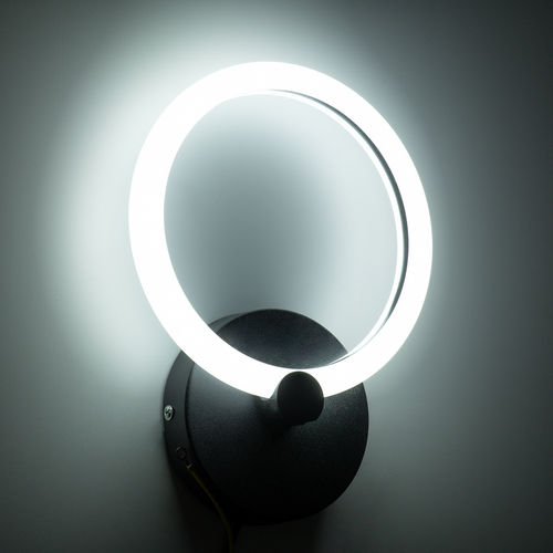 GLOBOSTAR® MATILDA 61339 Μοντέρνο Φωτιστικό Τοίχου - Απλίκα LED 8W 960lm 360° AC 220-240V IP20 Ρυθμιζόμενο Λευκό CCT με On/Off 2700K/4500K/6000K - Lumileds SMD Chip - Μαύρο Ματ - Μ20 x Π5 x Υ25.5cm - 3 Χρόνια Εγγύηση