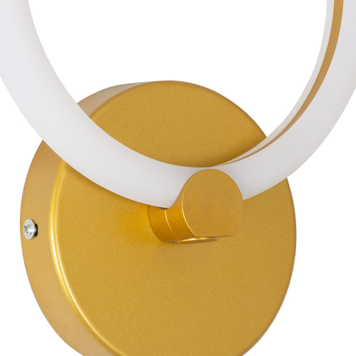 GLOBOSTAR® MATILDA 61340 Μοντέρνο Φωτιστικό Τοίχου - Απλίκα LED 8W 960lm 360° AC 220-240V IP20 Ρυθμιζόμενο Λευκό CCT με On/Off 2700K/4500K/6000K - Lumileds SMD Chip - Χρυσό - Μ20 x Π5 x Υ25.5cm - 3 Χρόνια Εγγύηση