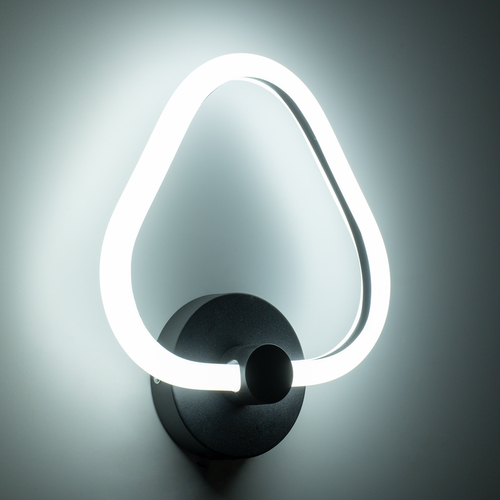 GLOBOSTAR® REGINA 61341 Μοντέρνο Φωτιστικό Τοίχου - Απλίκα LED 8W 960lm 360° AC 220-240V IP20 Ρυθμιζόμενο Λευκό CCT με On/Off 2700K/4500K/6000K - Lumileds SMD Chip - Μαύρο Ματ - Μ25 x Π7 x Υ28.5cm - 3 Χρόνια Εγγύηση