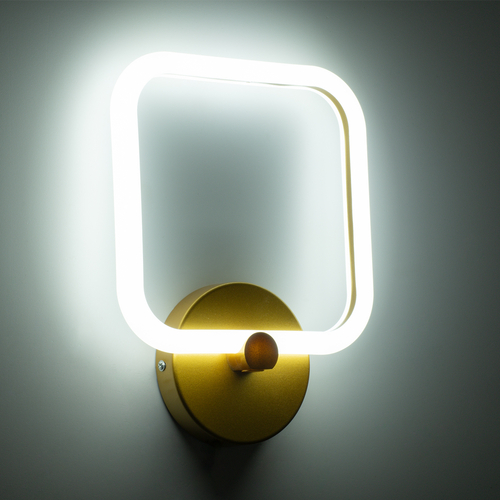 GLOBOSTAR® ELIZA 61344 Μοντέρνο Φωτιστικό Τοίχου - Απλίκα LED 8W 960lm 360° AC 220-240V IP20 Ρυθμιζόμενο Λευκό CCT με On/Off 2700K/4500K/6000K - Lumileds SMD Chip - Χρυσό - Μ22 x Π5 x Υ28.5cm - 3 Χρόνια Εγγύηση